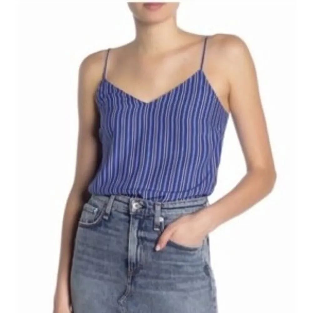 Rag & Bone Silk Astrid Cami in Blue Multi Women's Sz. M